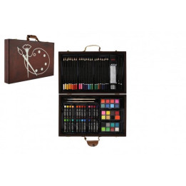 Sada na malování - Art box kreativní sada 79ks v dřevěném kufříku ve fólii