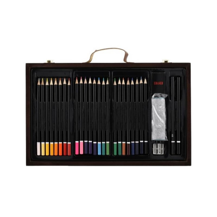 Sada na malování - Art box kreativní sada 79ks v dřevěném kufříku ve fólii