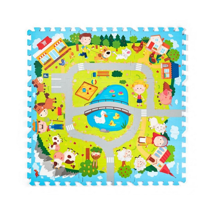 Plastica Pěnové Puzzle Vesnice, 9 ks