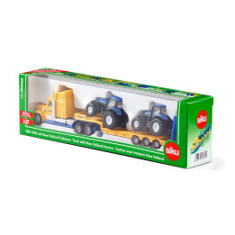 SIKU Super 1805 - Tahač s vlekem a 2 traktory New Holland 1:87