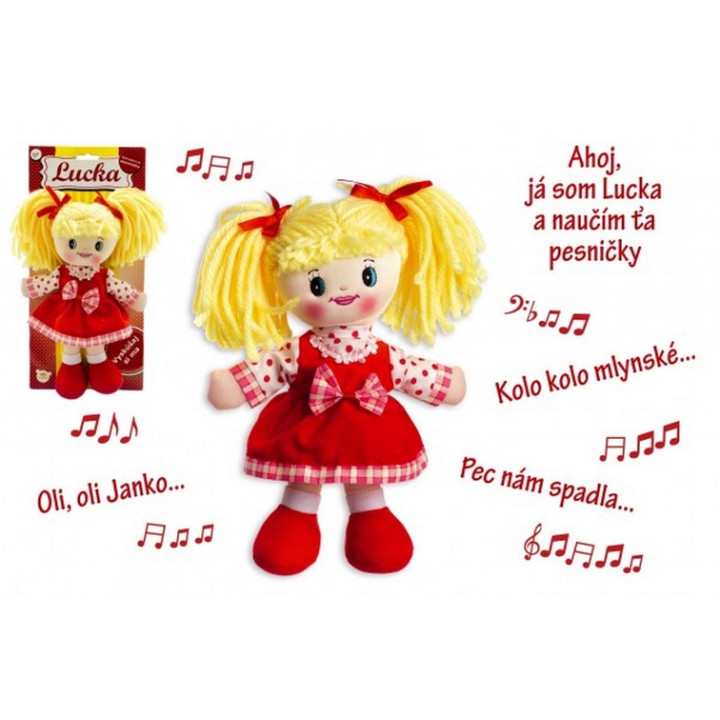 Bábika Lucka hadrová plyš 30 cm SK