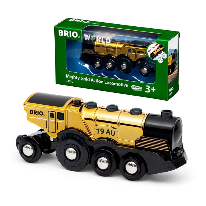 Brio 33630 Mohutná zlatá akční lokomotiva na baterie
