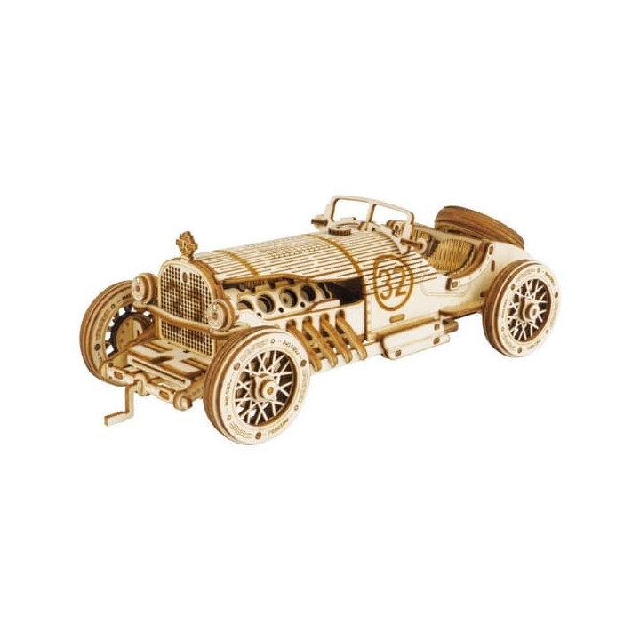 RoboTime dřevěné 3D puzzle Závodní auto