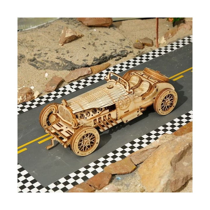 RoboTime dřevěné 3D puzzle Závodní auto