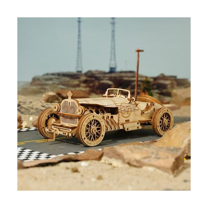 RoboTime dřevěné 3D puzzle Závodní auto