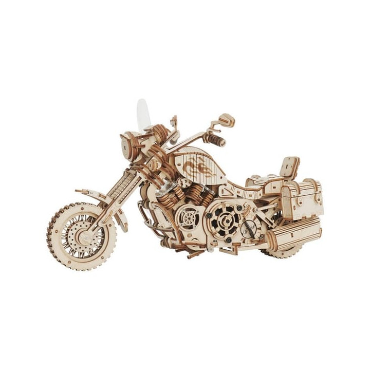 RoboTime 3D dřevěné mechanické puzzle Motorka (cruiser)