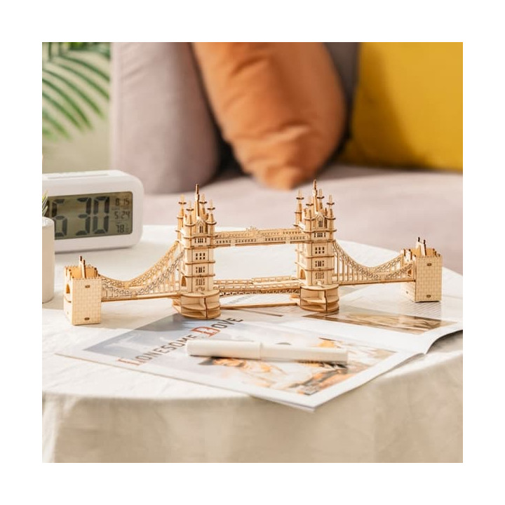 RoboTime dřevěné 3D puzzle most Tower Bridge svítící