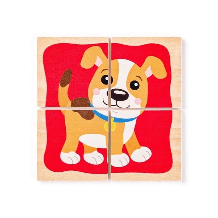 Minipuzzle - Zvířátka v dř. krabičce