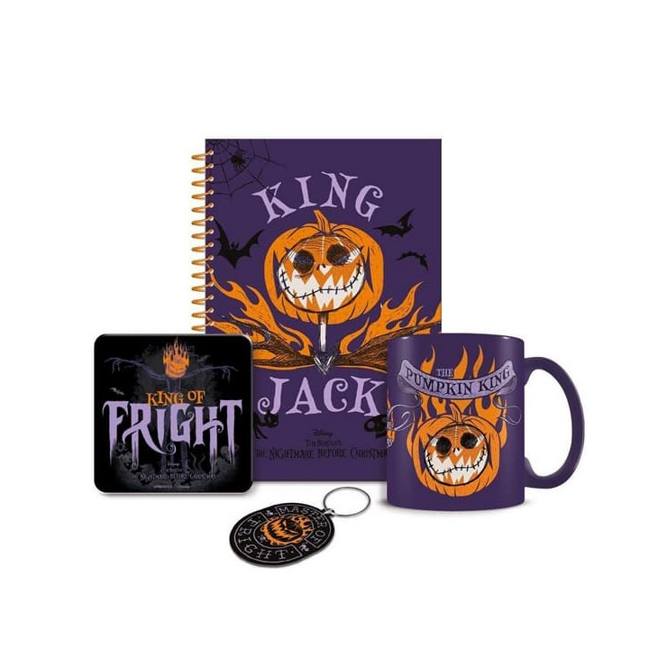 Dárkový set Nightmare Before Christmas (blok, hrnek, podtácek, klíčenka)