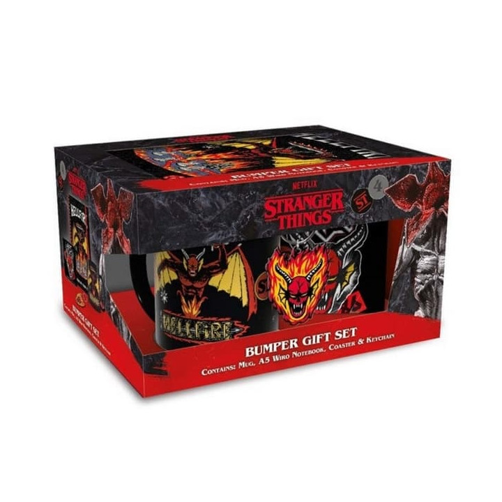 Dárkový set Stranger Things (blok, hrnek, podtácek, klíčenka)
