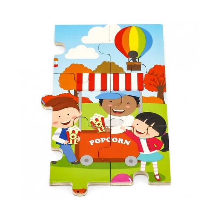 Dřevěné puzzle 24 dílků - podzim