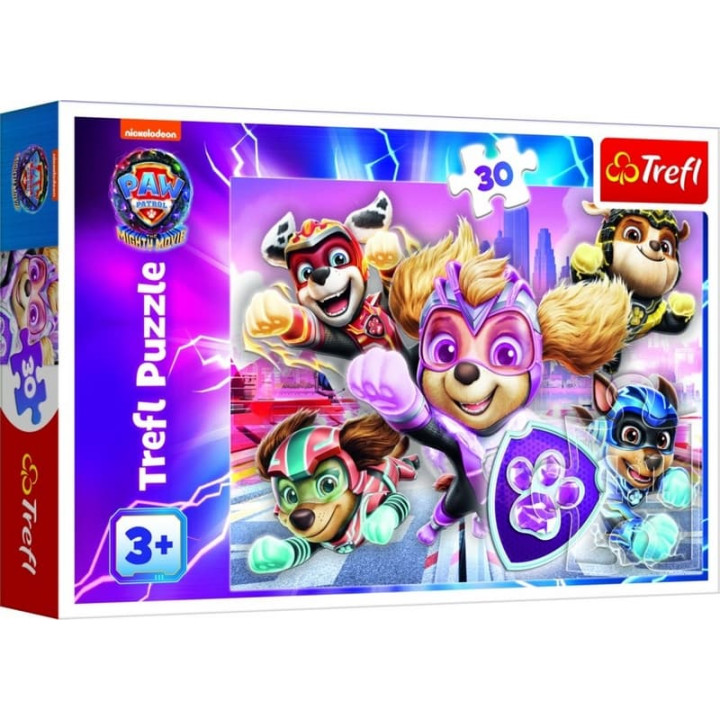 Puzzle Hrdinové města Tlapková patrola/Paw Patrol 27x20cm 30 dílků v krabičce 21x14x4cm