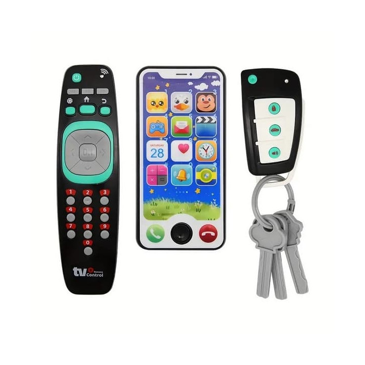 Bavytoy Dětský set - ovladač, mobil a klíče