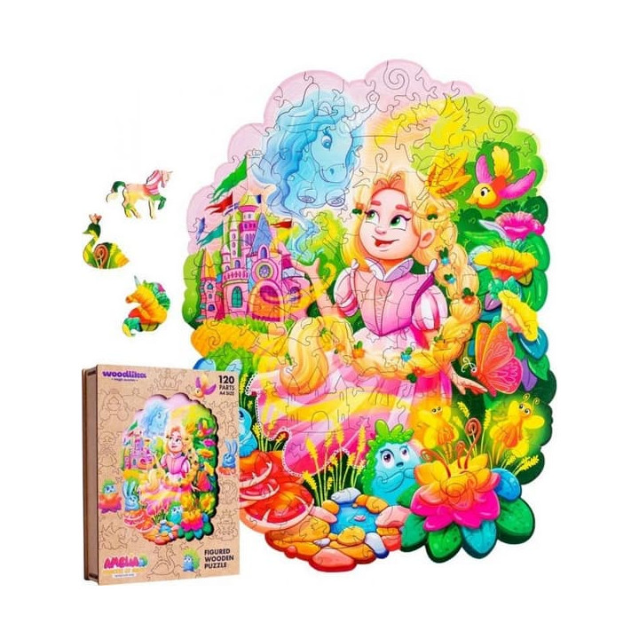 DŘEVĚNÉ BAREVNÉ PUZZLE - Amelia Princess of Magic