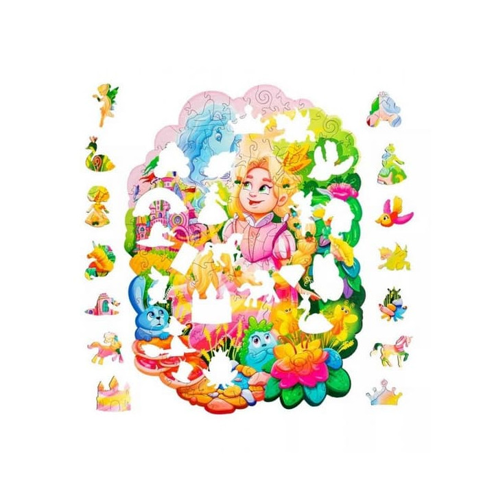 DŘEVĚNÉ BAREVNÉ PUZZLE - Amelia Princess of Magic