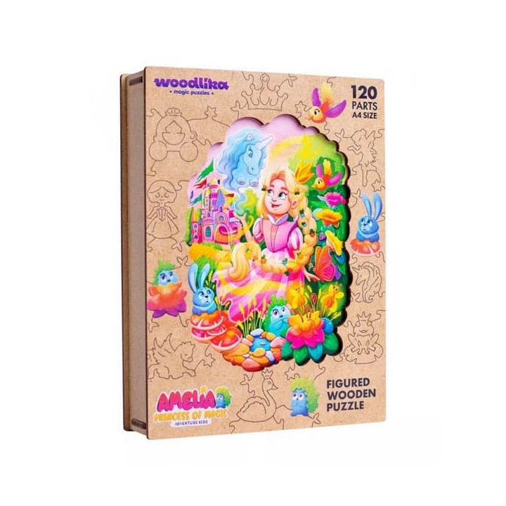 DŘEVĚNÉ BAREVNÉ PUZZLE - Amelia Princess of Magic