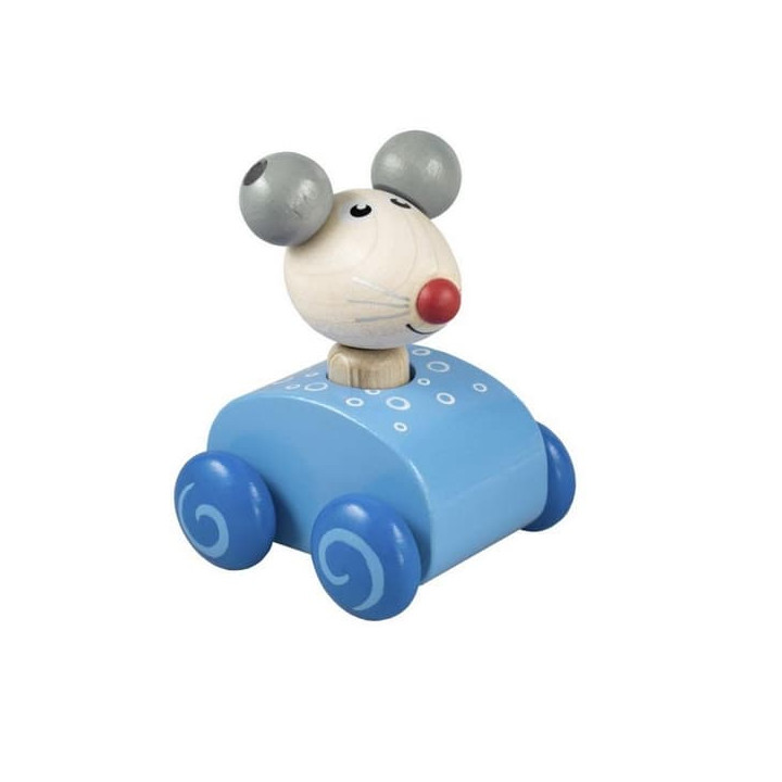 Pískací myš modrá