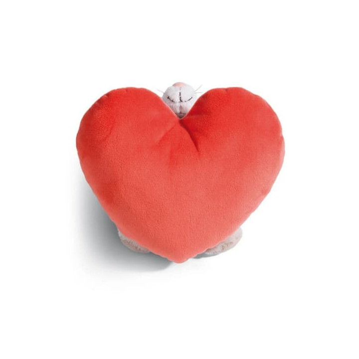NICI plyš Love Kočička huňatá ležící, srdce, 13cm
