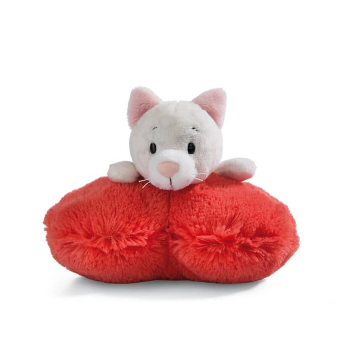 NICI plyš Love Kočička roztomilá ležící, srdce, 13cm