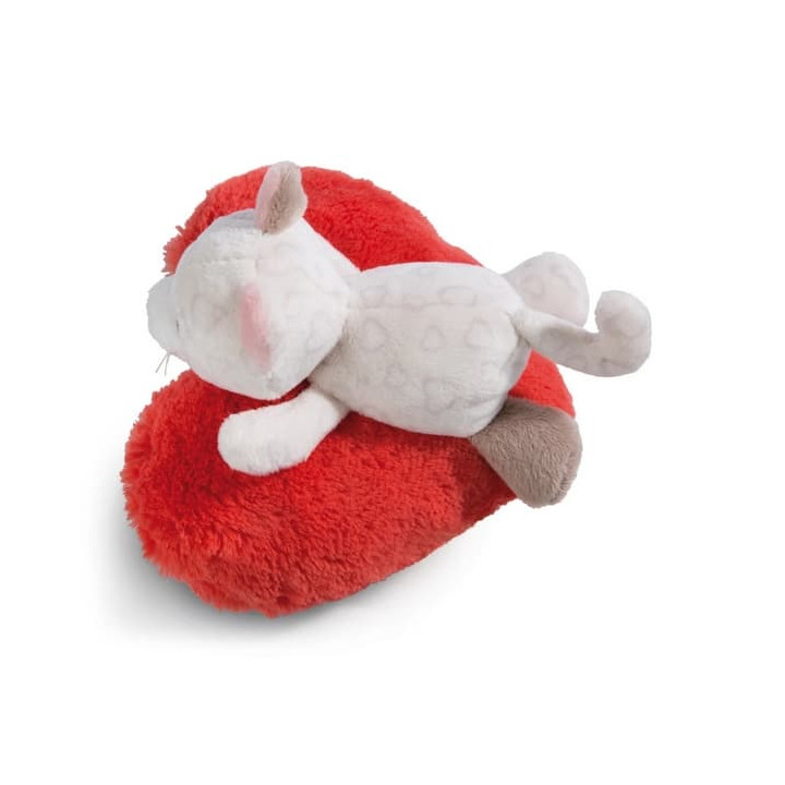 NICI plyš Love Kočička roztomilá ležící, srdce, 13cm