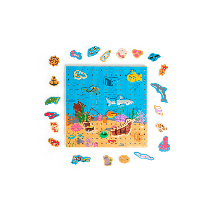 Bigjigs Toys Provlékací deska moře