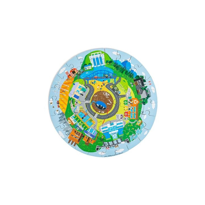 Bigjigs Toys Kruhové puzzle Recyklace
