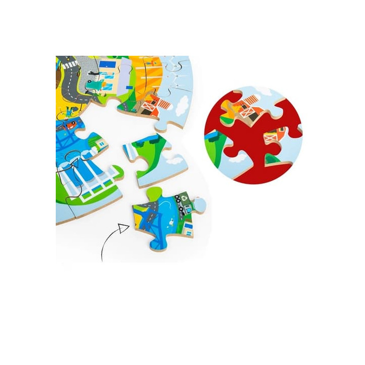 Bigjigs Toys Kruhové puzzle Recyklace