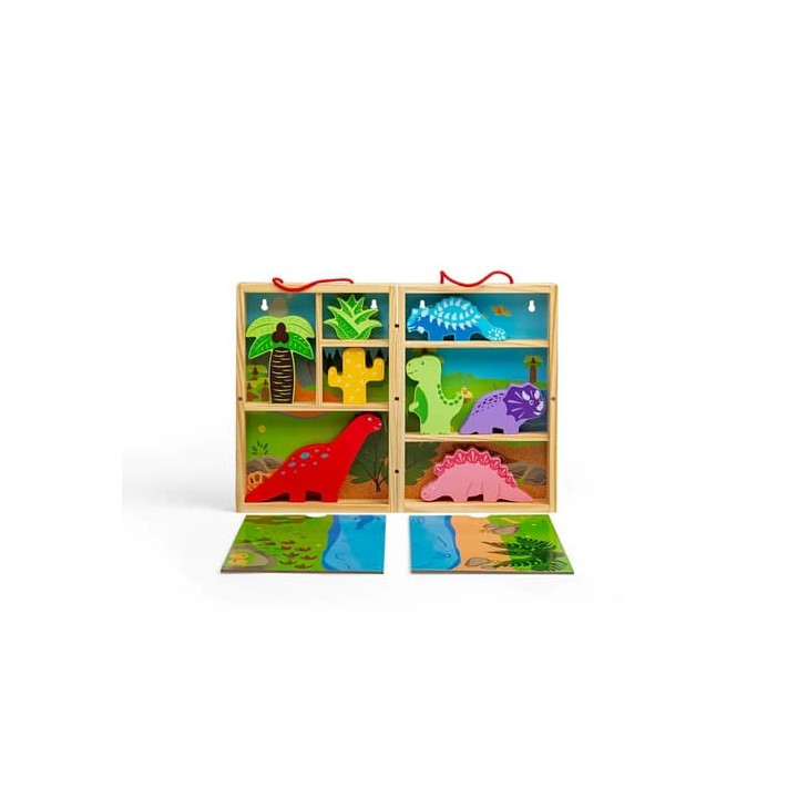 Bigjigs Toys Krabička na hraní dinosauři