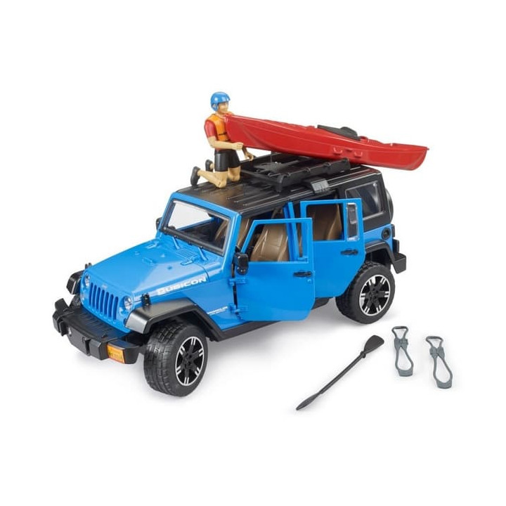 Bruder 2529 Jeep Wrangler Rubicon s kajakem a figurkou