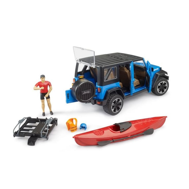 Bruder 2529 Jeep Wrangler Rubicon s kajakem a figurkou