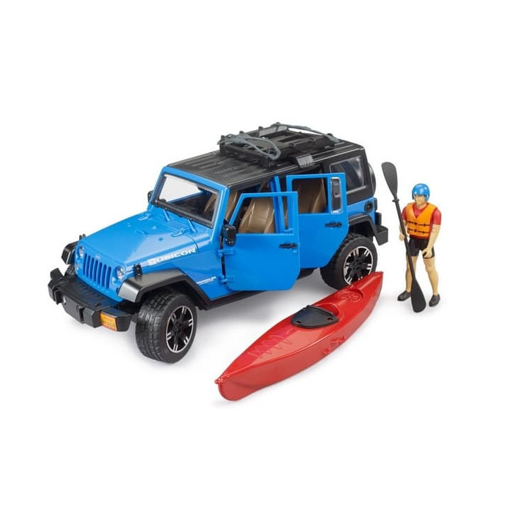Bruder 2529 Jeep Wrangler Rubicon s kajakem a figurkou