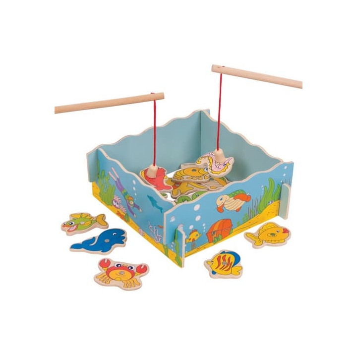 Bigjigs Toys Magnetické chytání rybiček moře