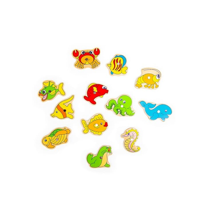 Bigjigs Toys Magnetické chytání rybiček moře