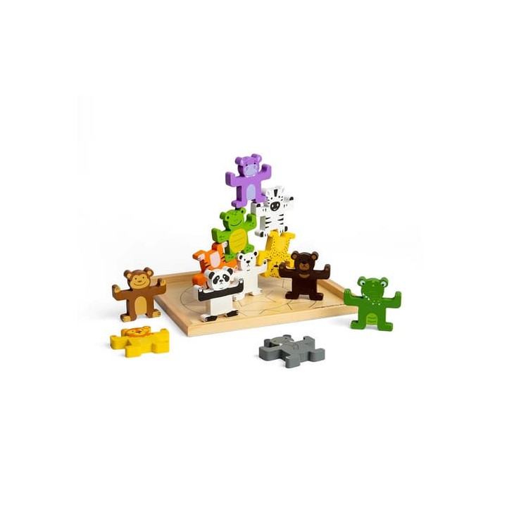Bigjigs Toys Motorická balanční hra Divoká zvířata