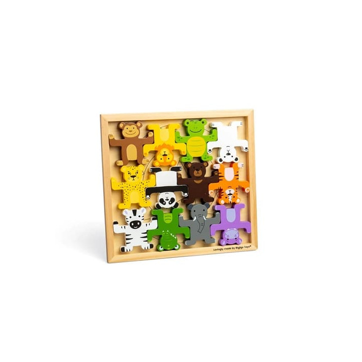Bigjigs Toys Motorická balanční hra Divoká zvířata