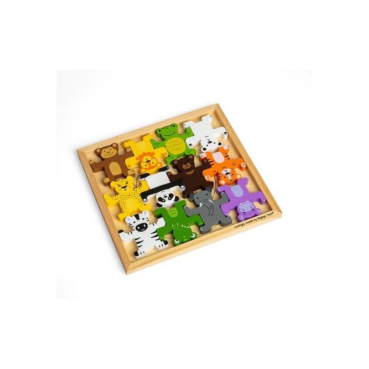 Bigjigs Toys Motorická balanční hra Divoká zvířata