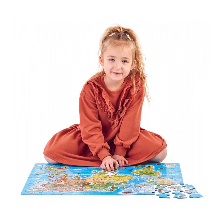 Puzzle - Mapa světa, 160 ks – CZ