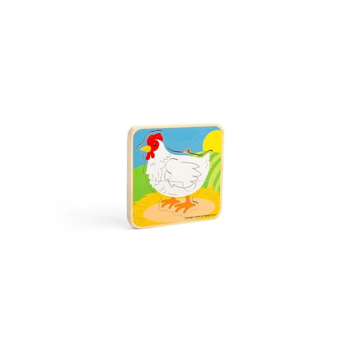 Bigjigs Toys Puzzle Životní cyklus slepice