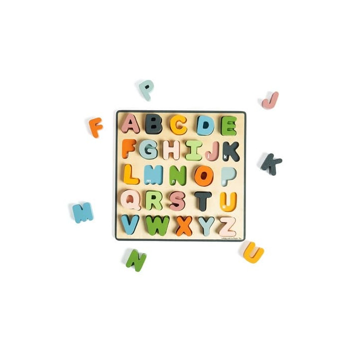 Bigjigs Toys Dřevěné puzzle velká písmena - ABC