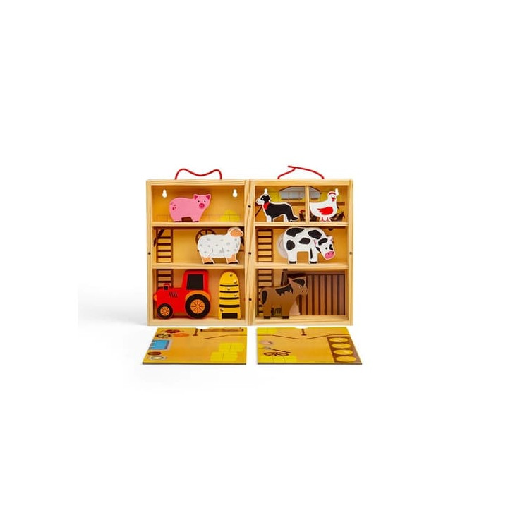 Bigjigs Toys Krabička na hraní farma zvířat