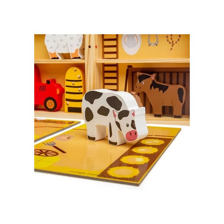 Bigjigs Toys Krabička na hraní farma zvířat
