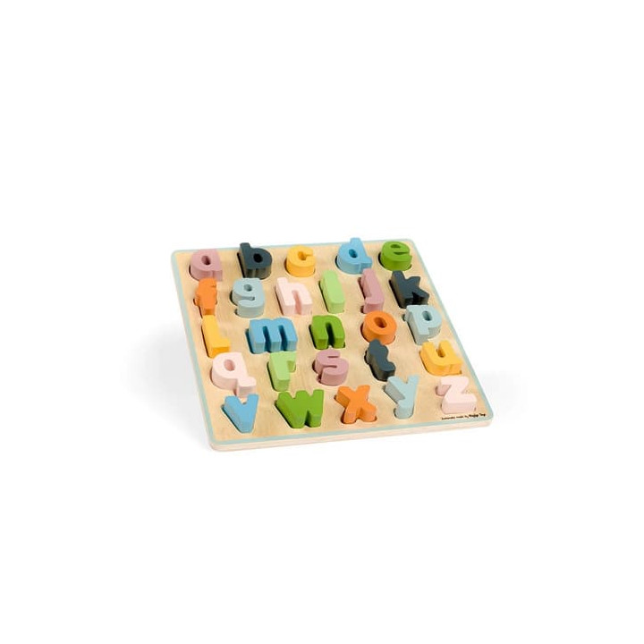 Bigjigs Toys Dřevěné puzzle malá písmena - abc