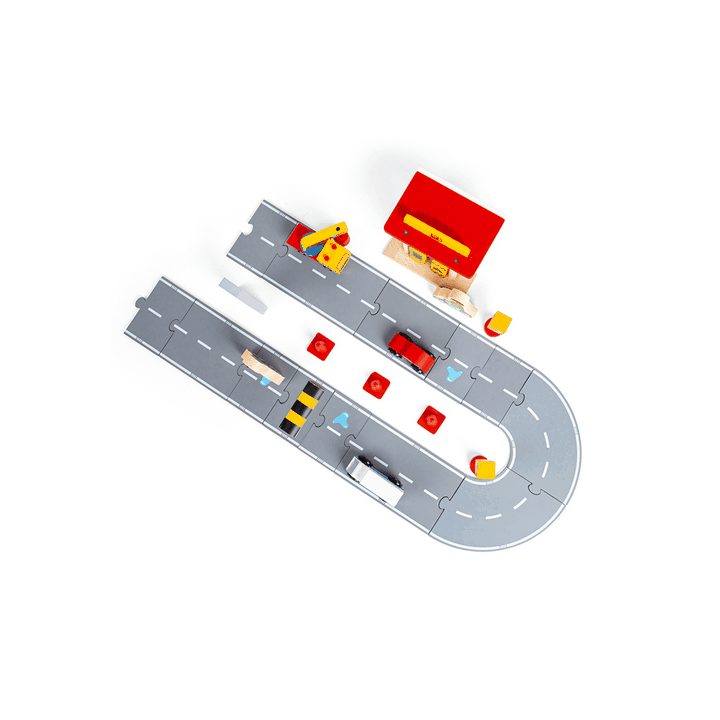 Bigjigs Rail Dřevěná sada příslušenství silnice