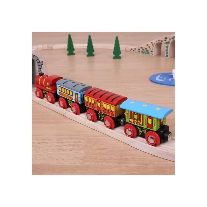 Bigjigs Rail Osobní vlak + 3 koleje