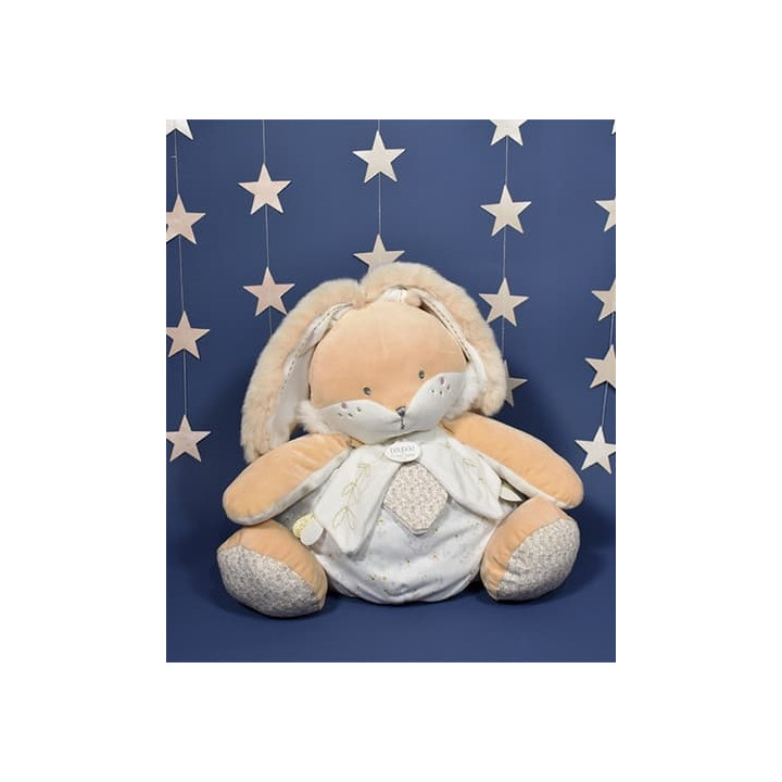 Doudou Bílý králíček s prostorem pro uložení pyžámka 38 cm