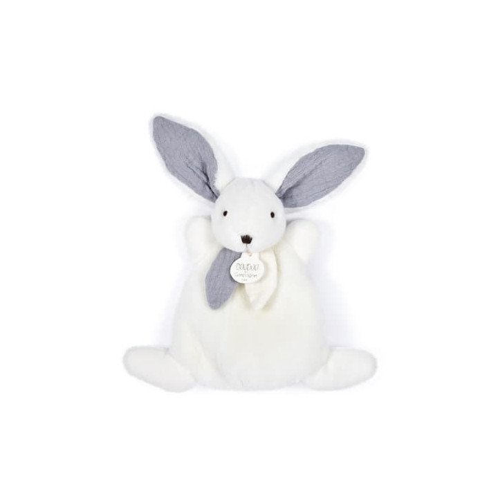Doudou Dárková krabička modrá - mini králíček 17 cm