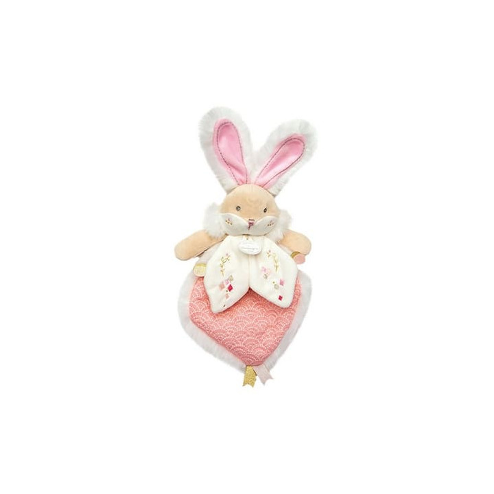 Doudou Dárková sada - Hračka růžový kamarád králíček 24 cm