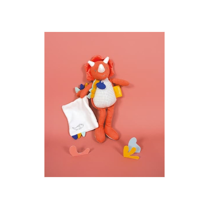 Doudou Dárková sada - dinosaurus s dečkou 25 cm