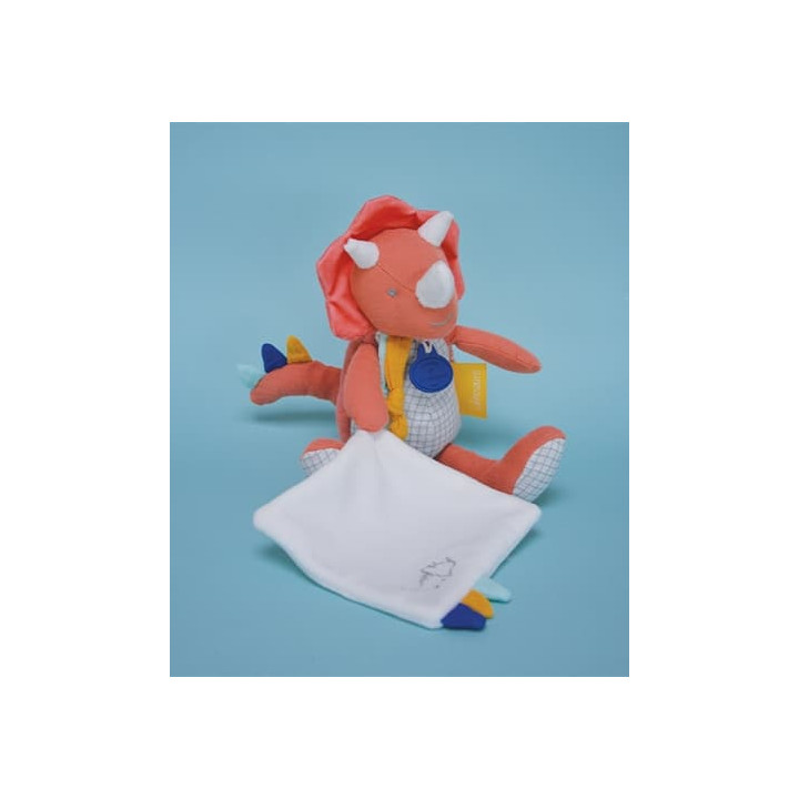Doudou Dárková sada - dinosaurus s dečkou 25 cm
