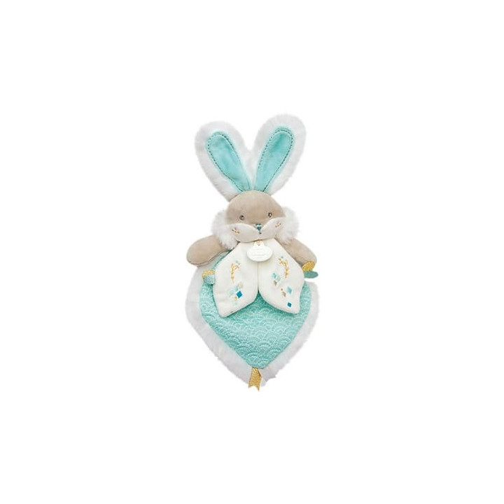 Doudou Dárková sada - Hračka tyrkysový kamarád králíček 24 cm